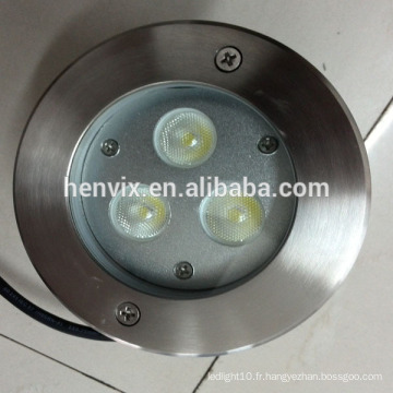 24V 3w led ground light, acier inoxydable led lumière souterraine